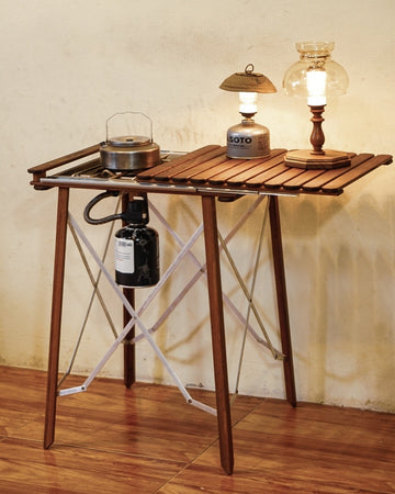 Morning Camp • 高腳滑軌桌|實木 × 金屬的質感平衡|③款可選|首波預購中