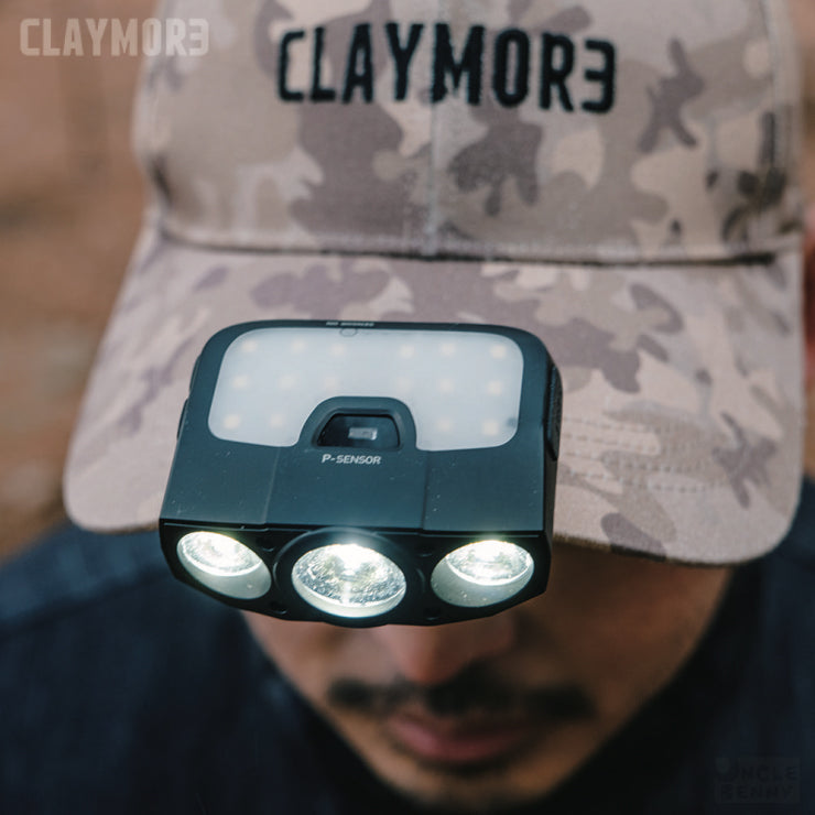 CLAYMORE • Capon 200H 感應式帽夾頭燈 (可夾可吊掛➖具有近距感應器，方便快速調整)