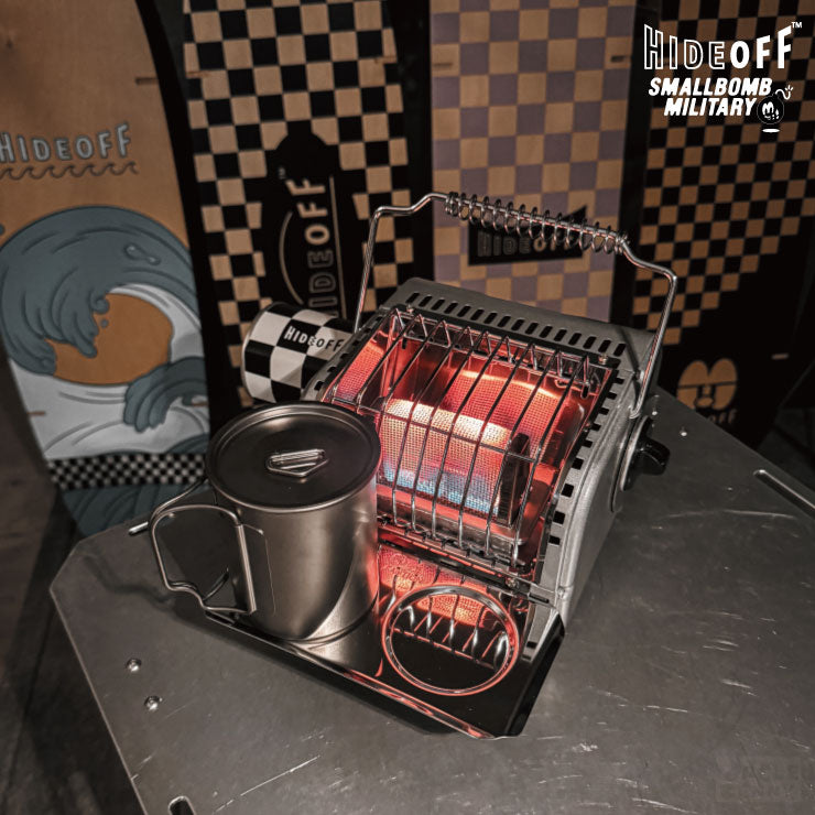 HIDEOFF • Military Heater 軍風solo迷你暖爐(復古金屬銀色)