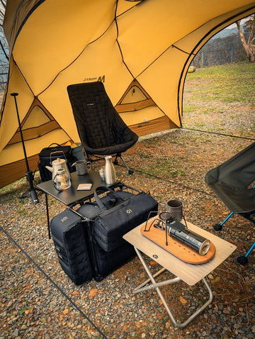 soto蜘蛛爐專用的拼木托盤有夠好用，陪我看日出穩穩的啦。