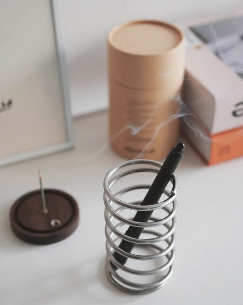 Boutique 38｜Coil Holder｜實木 × 不鏽鋼多用途收納座｜線香座