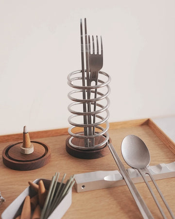 Boutique 38｜Coil Holder｜實木 × 不鏽鋼多用途收納座｜線香座