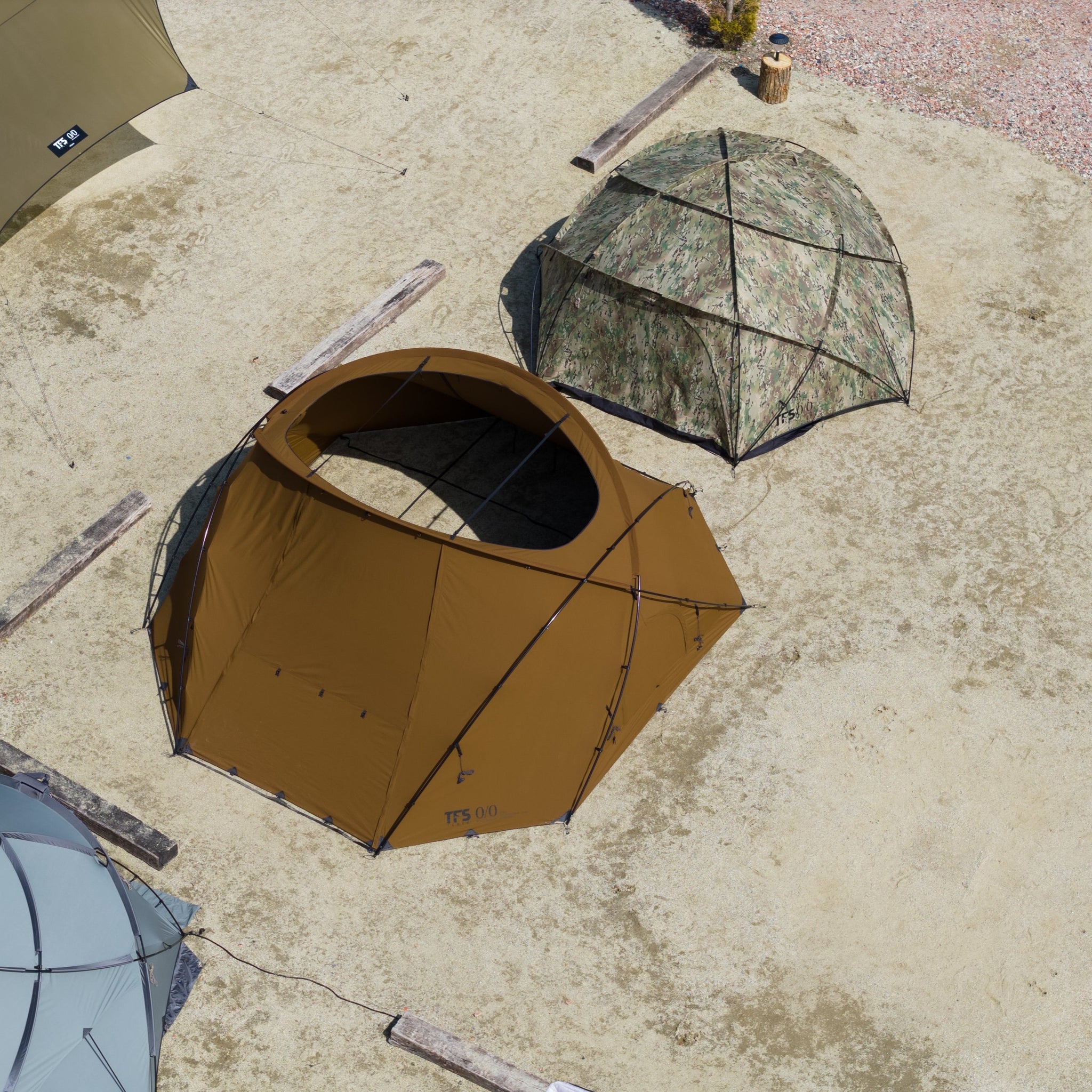 LOG Patio TFS × neru design works テント 0/0 nerudesignworks ✕ TFStents｜Patio Tent 望空帳篷(黑/沙棕2色)