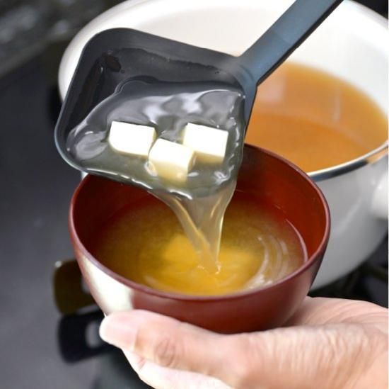 日本燕三條 4w1h • 超實用耐熱湯杓 Cooking Ladle｜湯杓 × 刮刀合一｜深淺剛好，可吊掛設計超方便