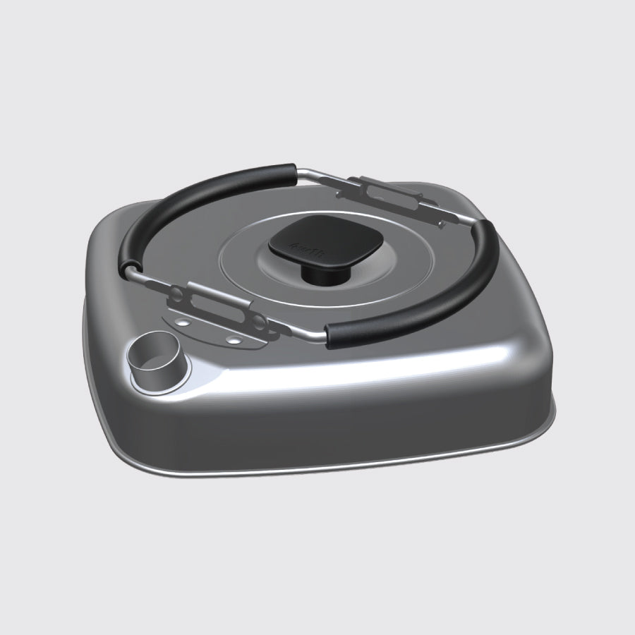 日本燕三條 4w1h • 方型扁水壺 Flat Kettle｜扁平設計好收納省空間，露營居家兩用的輕巧煮水壺