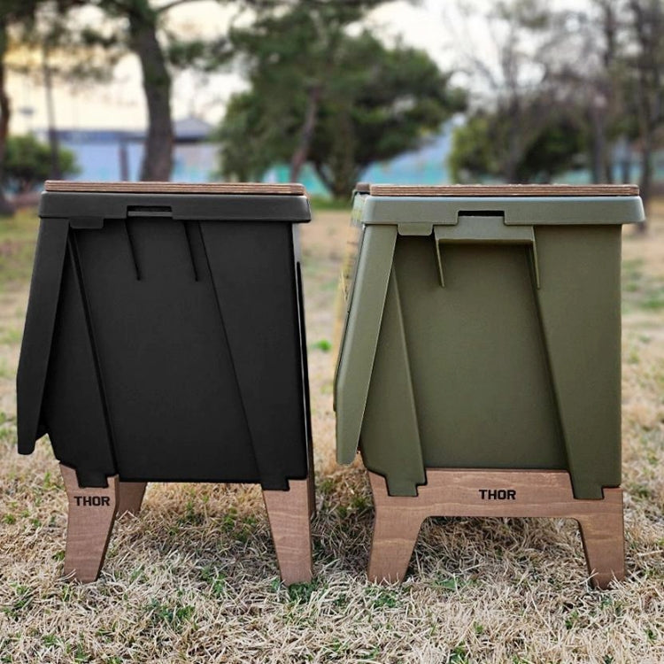 PUPACAMP • 拼木桌板 & 增高腳｜THOR 掀蓋收納箱專用拼木配件｜Wood Top & Stand｜收納整齊，質感跟著到位