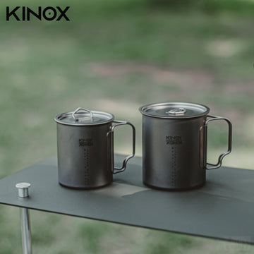 韓國KINOX • 附蓋輕量鈦杯 300ml/450ml Ti MUG