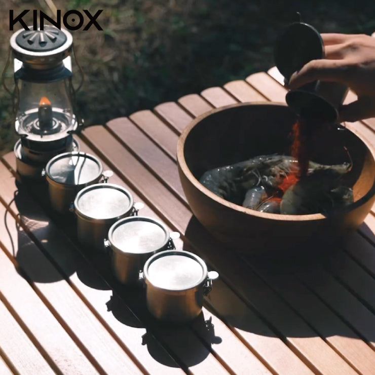 韓國KINOX • 不鏽鋼密封罐罐 (一組2罐入) 咖啡豆/香料/液體類都可以裝喔 STS A Container