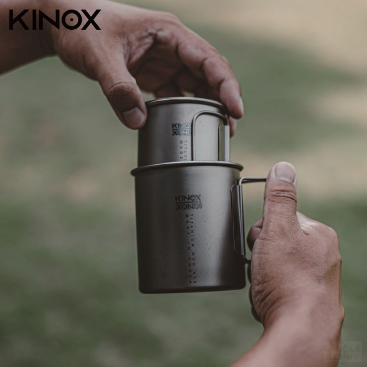 韓國KINOX • 附蓋輕量鈦杯 300ml/450ml Ti MUG