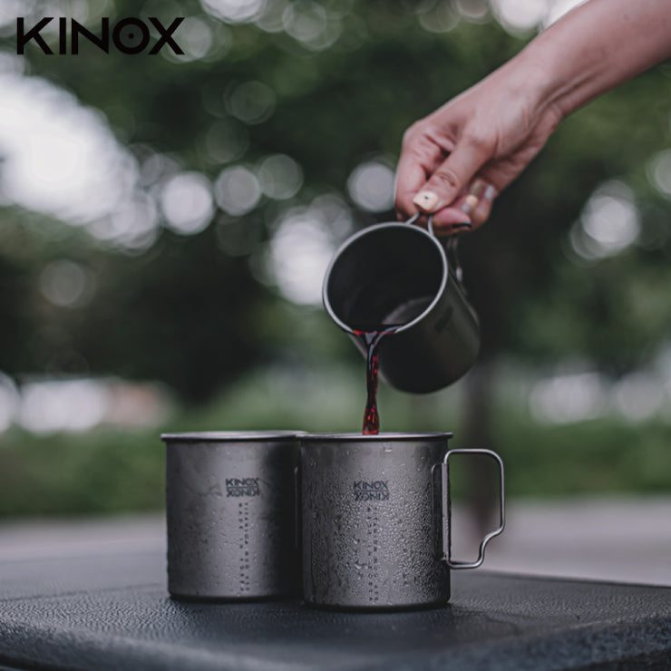 韓國KINOX • 附蓋輕量鈦杯 300ml/450ml Ti MUG