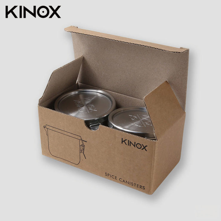 Kinox Box 韓國KINOX • 不鏽鋼密封罐罐 (一組2罐入) 咖啡豆/香料/液體類都可以裝喔 STS A Container