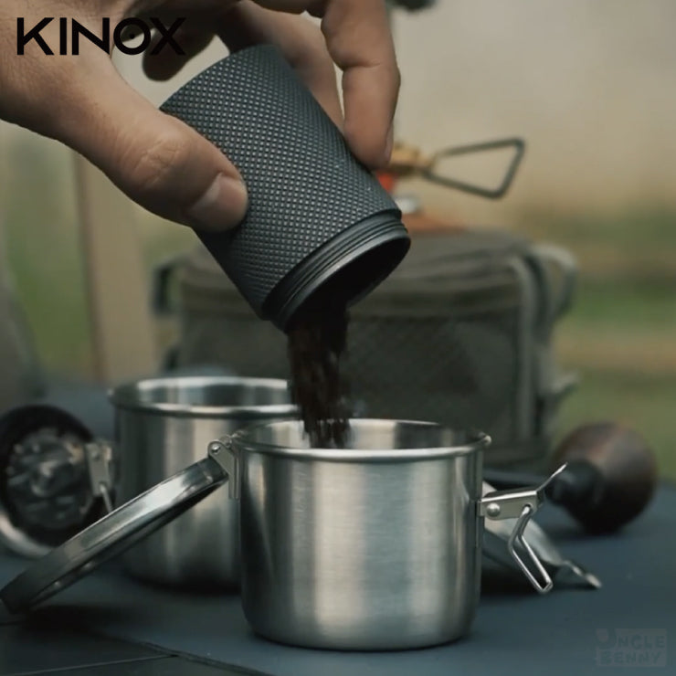韓國KINOX • 不鏽鋼密封罐罐 (一組2罐入) 咖啡豆/香料/液體類都可以裝喔 STS A Container