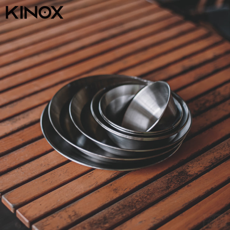 韓國KINOX • 不鏽鋼6P餐盤組(6種尺寸都幫你準備好了/含收納袋) SS 6P SET