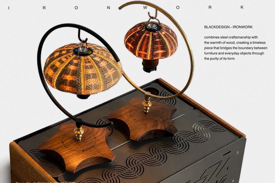 BLACK Design 目曜 Mokuyō 黑彎月與金彎月搭配小燈和燈罩