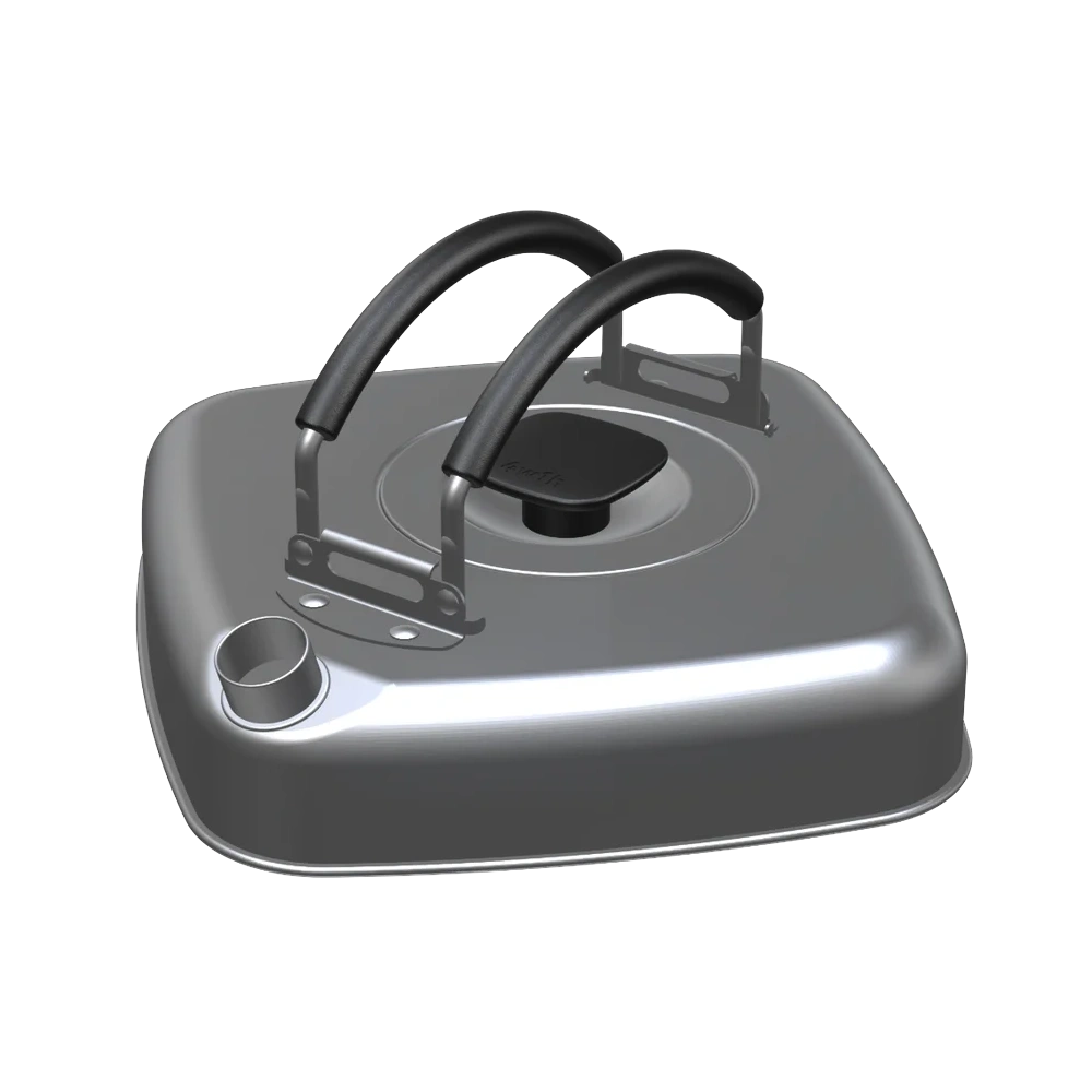 日本燕三條 4w1h • 方型扁水壺 Flat Kettle｜扁平設計好收納省空間，露營居家兩用的輕巧煮水壺