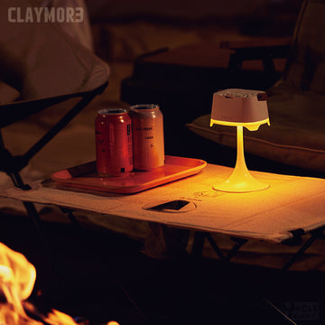 CLAYMORE • 輕量曲線底座 White Light Stand - 適用於內建1/4英吋螺牙孔燈具