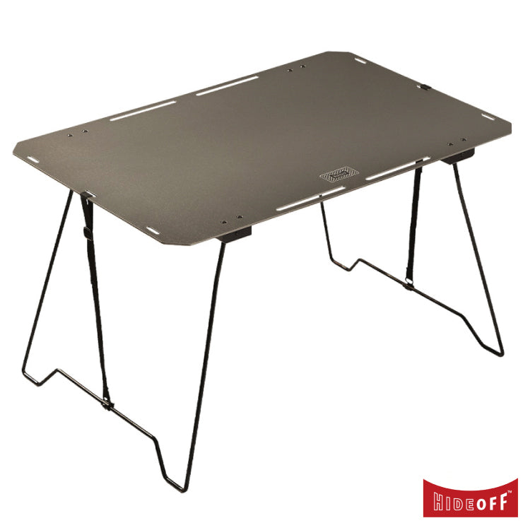 HIDE OFF • METAL FLAT 2P 鋁合金平板桌(橄欖綠灰)- 2023新色 - 附燈柱和原廠收納袋