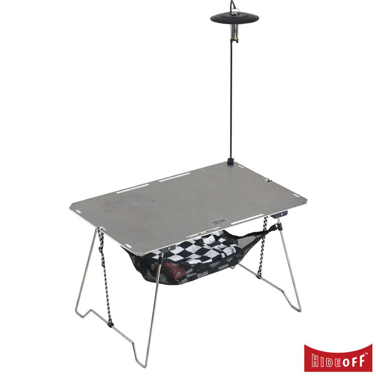 HIDE OFF • METAL FLAT 2P 鋁合金平板桌(大) 附燈柱和原廠收納袋