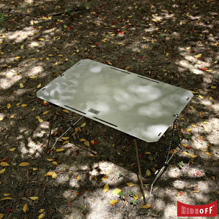 HIDE OFF • METAL FLAT 2P 鋁合金平板桌(大) 附燈柱和原廠收納袋