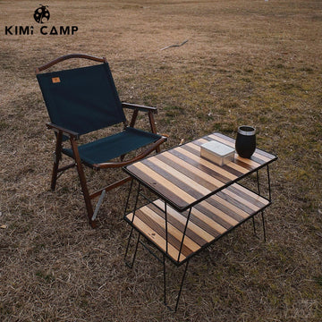 KIMI CAMP • KURU-KURU蛋捲桌板(摺疊網桌架專用) 三款: 原木色/深木色/雙木色 - 出貨附收納袋